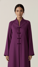 The Najma Contrast Piped Abaya - TAL by The Abaya Lab