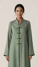 The Najma Contrast Piped Abaya - TAL by The Abaya Lab