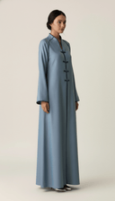 The Najma Contrast Piped Abaya - TAL by The Abaya Lab
