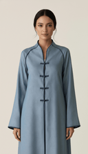 The Najma Contrast Piped Abaya - TAL by The Abaya Lab