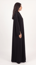The Najoom Contrast Stitch Open Front Abaya - TAL by The Abaya Lab