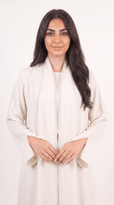 The Najoom Contrast Stitch Open Front Abaya - TAL by The Abaya Lab