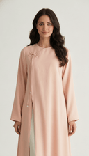 The Nawal Pearl Tie Detail Layered Abaya - TAL by The Abaya Lab