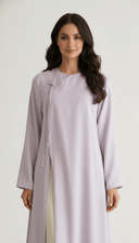 The Nawal Pearl Tie Detail Layered Abaya - TAL by The Abaya Lab