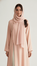 The Nawal Pearl Tie Detail Layered Abaya - TAL by The Abaya Lab