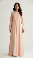 The Nawal Pearl Tie Detail Layered Abaya - TAL by The Abaya Lab