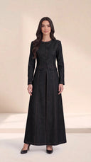 The Naziha Jeans Inspired Tailored Abaya with Button Front - TAL by The Abaya Lab