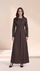 The Naziha Jeans Inspired Tailored Abaya with Button Front - TAL by The Abaya Lab