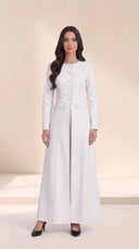 The Naziha Jeans Inspired Tailored Abaya with Button Front - TAL by The Abaya Lab