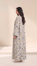 The Nisa Botanical Print Open-Front Abaya - TAL by The Abaya Lab