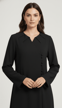 The Nisreen Clean Line Button Abaya - TAL by The Abaya Lab