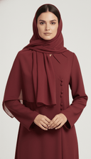 The Nisreen Clean Line Button Abaya - TAL by The Abaya Lab