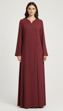 The Nisreen Clean Line Button Abaya - TAL by The Abaya Lab