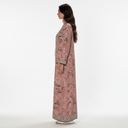 The Noor Blush Floral Print Abaya - TAL by The Abaya Lab
