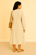 The Noor Chikan Cotton Modest Dress - The Abaya Lab