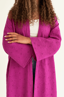 The Noor Chikan Hot Pink Abaya - TAL by The Abaya Lab