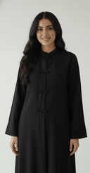 The Noor Mandarin Pinstripe Abaya - TAL by The Abaya Lab