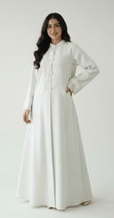 The Noor Mandarin Pinstripe Abaya - TAL by The Abaya Lab