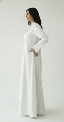 The Noor Mandarin Pinstripe Abaya - TAL by The Abaya Lab