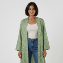 The Noor Sage Green Circle Floral Abaya - TAL by The Abaya Lab