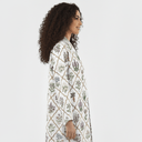 The Noor White Botanical Abaya - TAL by The Abaya Lab