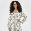The Noor White Botanical Abaya - TAL by The Abaya Lab