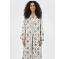 The Noor White Botanical Abaya - TAL by The Abaya Lab