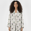 The Noor White Botanical Abaya - TAL by The Abaya Lab