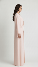 The Noorain Floral Tassel Open Abaya - TAL by The Abaya Lab