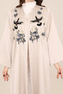 The Nouf Embellished Bird Motif Abaya - TAL by The Abaya Lab