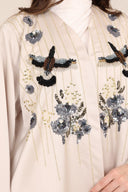 The Nouf Embellished Bird Motif Abaya - TAL by The Abaya Lab