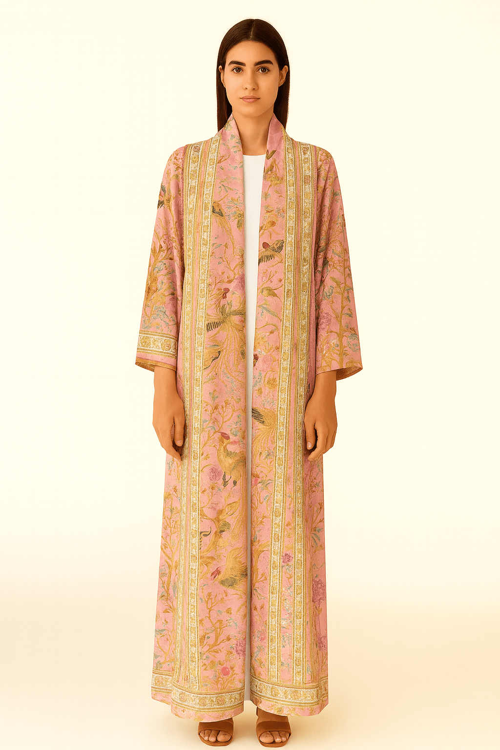 The Noura Bird & Floral Abaya - TAL by The Abaya Lab