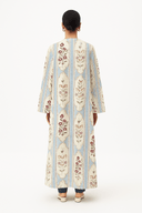 The Noura Blue & Cream Floral Abaya - TAL by The Abaya Lab