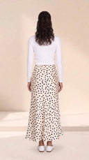 The Noura Satin Polka Dot Maxi Skirt - TAL by The Abaya Lab