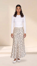 The Noura Satin Polka Dot Maxi Skirt - TAL by The Abaya Lab