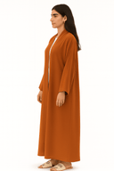The Noura Terracotta Basic Flow Abaya - TAL by The Abaya Lab