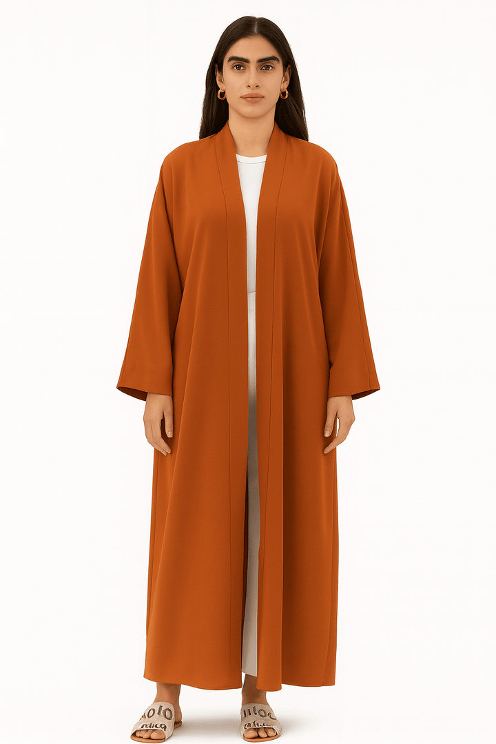 The Noura Terracotta Basic Flow Abaya - TAL by The Abaya Lab