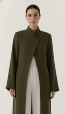 The Nujoum Tailored Open - Front Abaya with Sculpted Collar - TAL by The Abaya Lab
