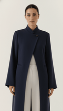 The Nujoum Tailored Open - Front Abaya with Sculpted Collar - TAL by The Abaya Lab