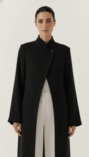 The Nujoum Tailored Open - Front Abaya with Sculpted Collar - TAL by The Abaya Lab