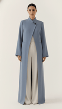 The Nujoum Tailored Open - Front Abaya with Sculpted Collar - TAL by The Abaya Lab