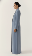 The Nujoum Tailored Open - Front Abaya with Sculpted Collar - TAL by The Abaya Lab