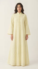The Nujud Eyelet Mandarin Collar Abaya - TAL by The Abaya Lab