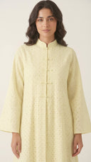 The Nujud Eyelet Mandarin Collar Abaya - TAL by The Abaya Lab