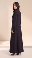 The Nusaiba Tailored Abaya with Asymmetric Button Front - TAL by The Abaya Lab