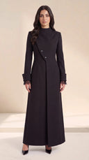 The Nusaiba Tailored Abaya with Asymmetric Button Front - TAL by The Abaya Lab