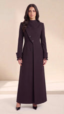 The Nusaiba Tailored Abaya with Asymmetric Button Front - TAL by The Abaya Lab
