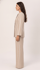 The Omayma Striped Tailored Co-Ord Set - TAL by The Abaya Lab