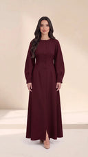 The Qahira Button Front Abaya with Sculpted Sleeves - TAL by The Abaya Lab