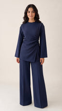 The Rabab Ruched Wrap Detail Co-Ord Set - TAL by The Abaya Lab